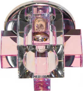 Светильник встраиваемый Feron C1037P потолочный JCD G9 прозрачно-розовый
