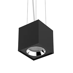 Светильник LED "ВАРТОН" DL-02 Cube подвесной 125*135 20W 4000K 35° RAL9005 черный муар диммируемый по протоколу DALI