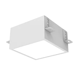 Светодиодный светильник VARTON DL-Grill для потолка Грильято 150х150 мм встраиваемый 24 Вт 3000 К 136х136х75 мм IP40 RAL9003 белый муар
