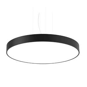 Светодиодный светильник "ВАРТОН" COSMO подвесной 65 Вт 1200*115 мм 3000К с рассеивателем опал RAL9005 черный муар