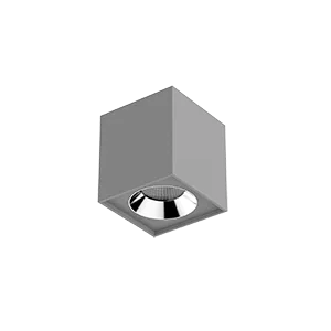 Светильник LED "ВАРТОН" DL-02 Cube накладной 100*110 12W 4000K 35° RAL7045 серый муар