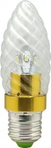 Лампа светодиодная, 6LED(3.5W) 230V E27 2700K золото, LB-77