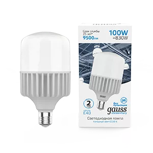 Лампа Gauss Elementary T160 100W 9500lm 6500K E40 LED 1/8