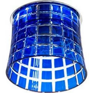 Светильник потолочный, JCD9 35W G9 с синим стеклом, хром с лампой, CD2321