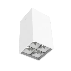 Светодиодный светильник VARTON DL-Box Reflect Multi 2x2 накладной 10 Вт 3000 К 80х80х150 мм RAL9003 белый муар 55° DALI