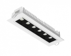 Светодиодный светильник"ВАРТОН" DL-STELLAR встраиваемый поворотный 199x62x45mm 15W 3000K 34° белый
