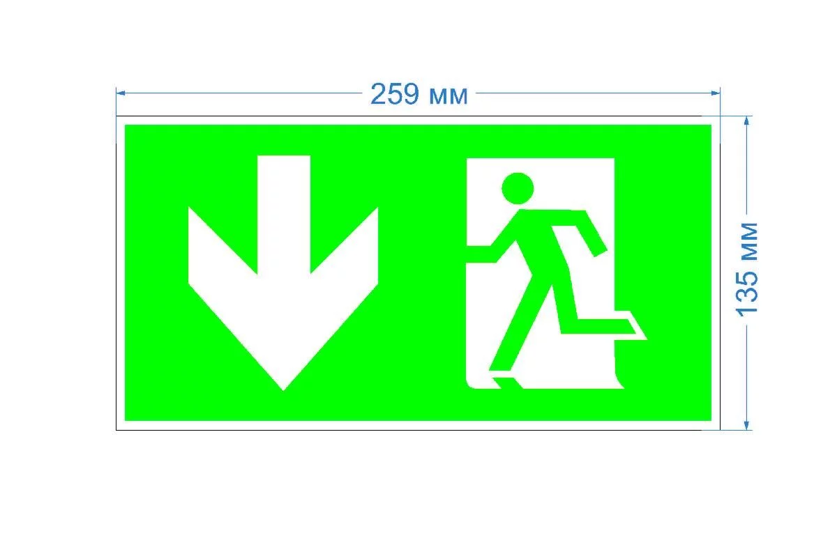 Пиктограмма ЭРА INFO-SSA-118 бэклит 259x135мм Человек-стрелка-вниз зеленая  SSA-103 купить в Москве по цене 152 рублей в интернет-магазине «Описвет»