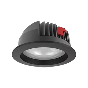 Светодиодный светильник VARTON DL-Pro круглый встраиваемый 103x58 мм 10 Вт 3000 K IP65 диаметр монтажного отверстия 90 мм RAL9005 черный муар