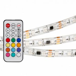 Лента SPI-5000SE-IR21B 12V RGB (5060,300 LED x3,1804, ПДУ)