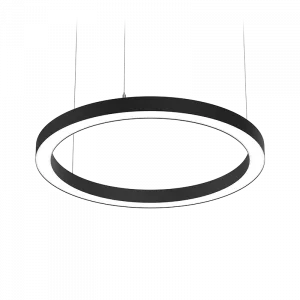 Светодиодный светильник VARTON Enso подвесной 50 Вт 600х40 мм 3000 K с рассеивателем опал RAL9005 черный матовый