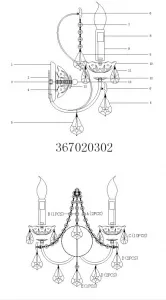 Настенный светильник MW-Light Каролина хром 367020302