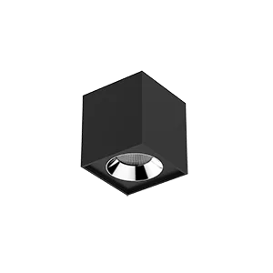 Светильник LED "ВАРТОН" DL-02 Cube накладной 100*110 12W 3000K 35° RAL9005 черный муар