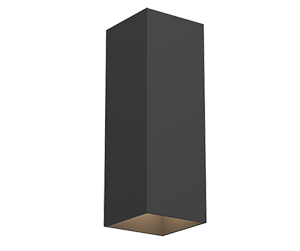 Светодиодный светильник"ВАРТОН" WL-Cube настенный 10W 4000K 80х80х230 мм угол 60° IP54 RAL9005 черный муар