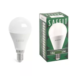 Лампа светодиодная SAFFIT SBG4515 Шарик E14 15W 230V 6400K