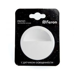 Светильник ночник Feron FN1121 0,45W 230V, белый