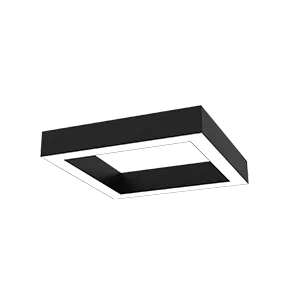 Светодиодный светильник VARTON Х-line квадратный подвесной 40 Вт 4000 К 575x575x100 мм RAL9005 черный муар с рассеивателем опал