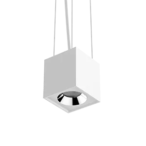 Светильник LED "ВАРТОН" DL-02 Cube подвесной 100*110 12W 4000K 35° RAL9010 белый матовый