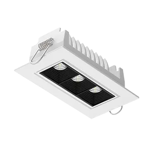 Светодиодный светильник"ВАРТОН" DL-STELLAR встраиваемый поворотный 120x62x45mm 8W 3000K 34° белый