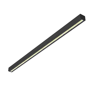 Светодиодный светильник Mercury LED Mall "ВАРТОН" 1460*66*58 мм 58°x121° 80W 4000К RAL9005 черный муар