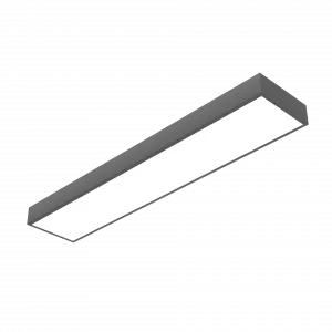 Светодиодный светильник VARTON Gexus Line Up 1500x300x100 мм 35 Вт 3000 К RAL9005 черный муар опал-микропризма DALI