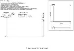 Светильник подвесной Crystal Lux CLT 035C L1200 BL
