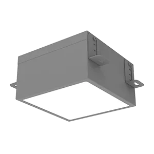 Светодиодный светильник VARTON DL-Grill для потолка Грильято 150х150 мм встраиваемый 24 Вт 4000 К 136х136х80 мм IP54 RAL7045 серый муар диммируемый по протоколу DALI