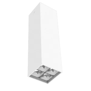 Светодиодный светильник VARTON DL-Box Reflect Multi 2x2 накладной 14 Вт 3000 К 80х80х300 мм RAL9003 белый муар 24°