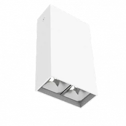 Светодиодный светильник VARTON DL-Box Reflect Multi 1x2 накладной 5 Вт 4000 К 80х40х150 мм RAL9003 белый муар 35°x75° DALI