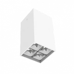Светодиодный светильник VARTON DL-Box Reflect Multi 2x2 накладной 14 Вт 4000 К 80х80х150 мм RAL9003 белый муар 35°x75°