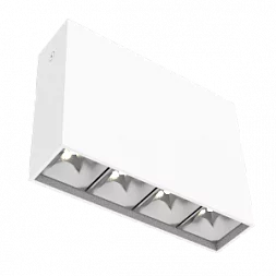 Светодиодный светильник VARTON DL-Box Reflect Multi 1x4 накладной 10 Вт 3000 К 150х40х115 мм RAL9003 белый муар 35°x75°