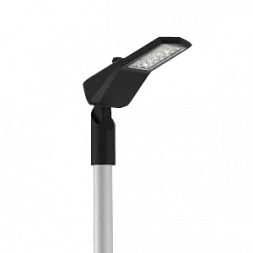 Светодиодный светильник VARTON уличный Levante Parking 50 Вт кронштейн 60 мм 3000 K RAL9005 черный муар DALI ZHAGA