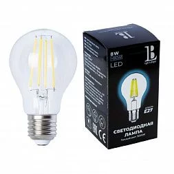 Светодиодная лампа L&B E27-8W-A60-WW-filament_lb