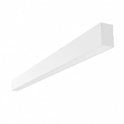 Светодиодный светильник VARTON Х-line одиночный подвесной 23 Вт 4000 К 755x63x100 мм IP40 RAL9003 белый муар с рассеивателем опал и торцевыми крышками (2 шт.)
