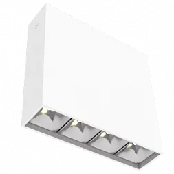 Светодиодный светильник VARTON DL-Box Reflect Multi 1x4 накладной 14 Вт 3000 К 150х40х150 мм RAL9003 белый муар 35°x75°