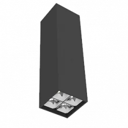 Светодиодный светильник VARTON DL-Box Reflect Multi 2x2 накладной 14 Вт 4000 К 80х80х300 мм RAL9005 черный муар кососвет