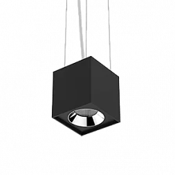 Светильник LED "ВАРТОН" DL-02 Cube подвесной 100*110 12W 4000K 35° RAL9005 черный муар диммируемый по протоколу DALI