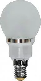 Лампа светодиодная, 6LED(3.5W) 230V E14 6400K матовая, LB-40