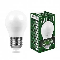 Лампа светодиодная SAFFIT SBG4505 Шарик E27 5W 230V 4000K