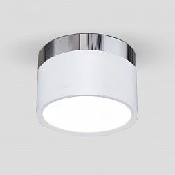 Накладной акцентный светодиодный светильник DLR029 10W 4200K белый матовый/хром Elektrostandard a040666