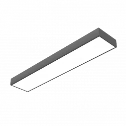 Светодиодный светильник VARTON Gexus Line Up'n'Down 1500x300x100 мм 35 Вт/50 Вт 3000 К RAL9005 черный муар опал-микропризма