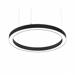Светодиодный светильник VARTON Enso подвесной 30 Вт 420х40 мм 4000 K с рассеивателем опал RAL9005 черный матовый