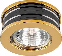 Светильник встраиваемый Feron DL153 потолочный MR16 G5.3 золото-черный