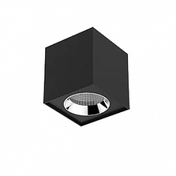 Светильник LED "ВАРТОН" DL-02 Cube накладной 125*135 20W 4000K 35° RAL9005 черный муар