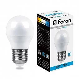 Лампа светодиодная Feron LB-550 Шарик E27 9W 175-265V 6400K