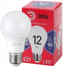 Лампочка светодиодная ЭРА RED LINE LED A60-12W-865-E27 R Е27 / E27 12 Вт груша холодный дневной свет