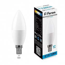 Лампа светодиодная Feron LB-970 Свеча E14 13W 175-265V 6400K