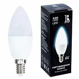 Светодиодная лампа L&B E14-9,5W-3000К-С37_lb