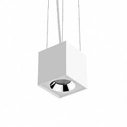 Светильник LED "ВАРТОН" DL-02 Cube подвесной 100*110 12W 4000K 35° RAL9010 белый матовый