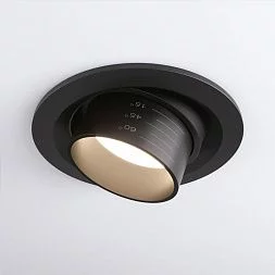 Встраиваемый светодиодный светильник с регулировкой угла освещения Zoom 15W 4200K черный 9920 LED Elektrostandard a052478