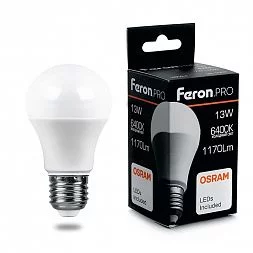Лампа светодиодная Feron.PRO LB-1013 Шар E27 13W 175-265V 6400K